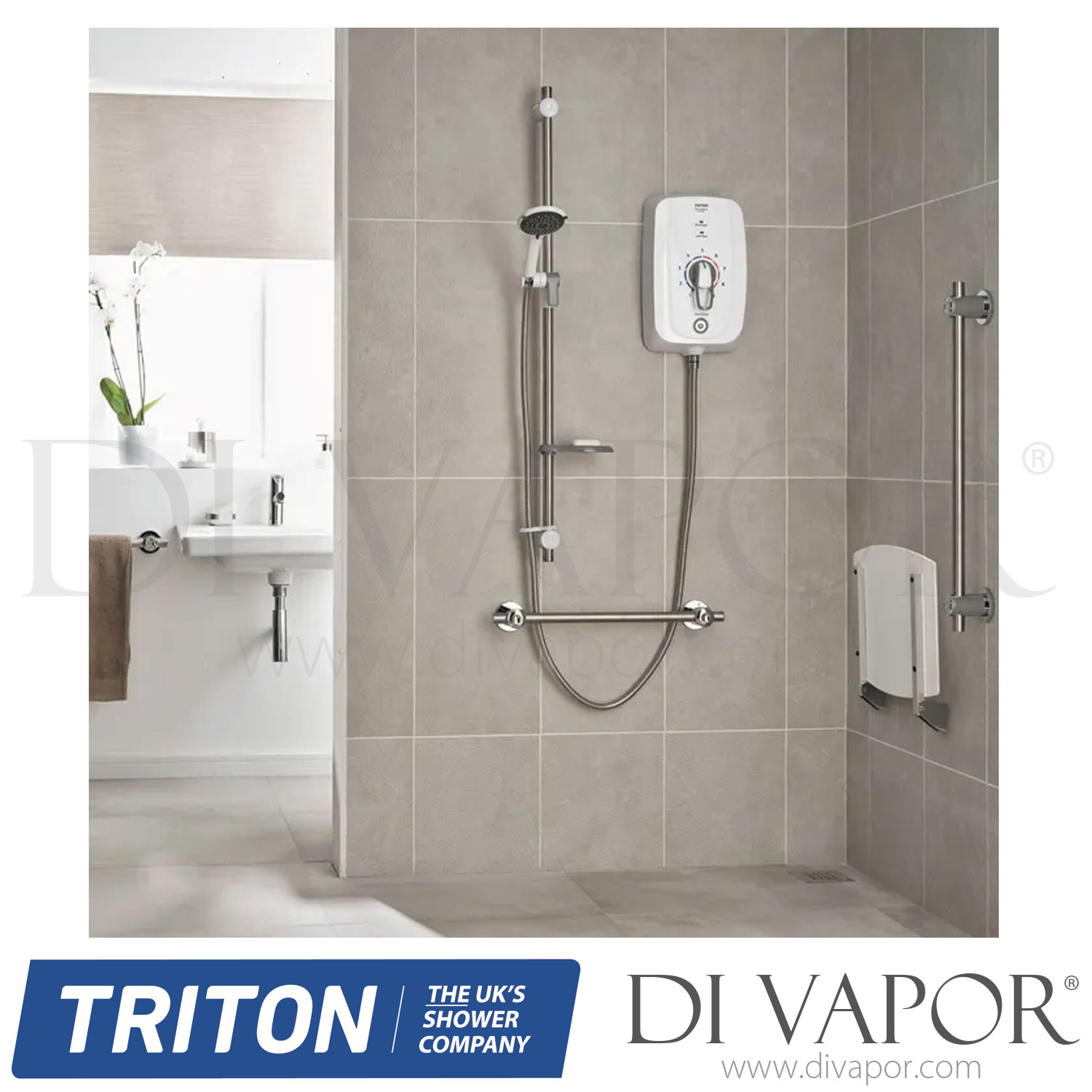 Triton Omnicare Design Thermostatic Shower With Extended Kit Spare